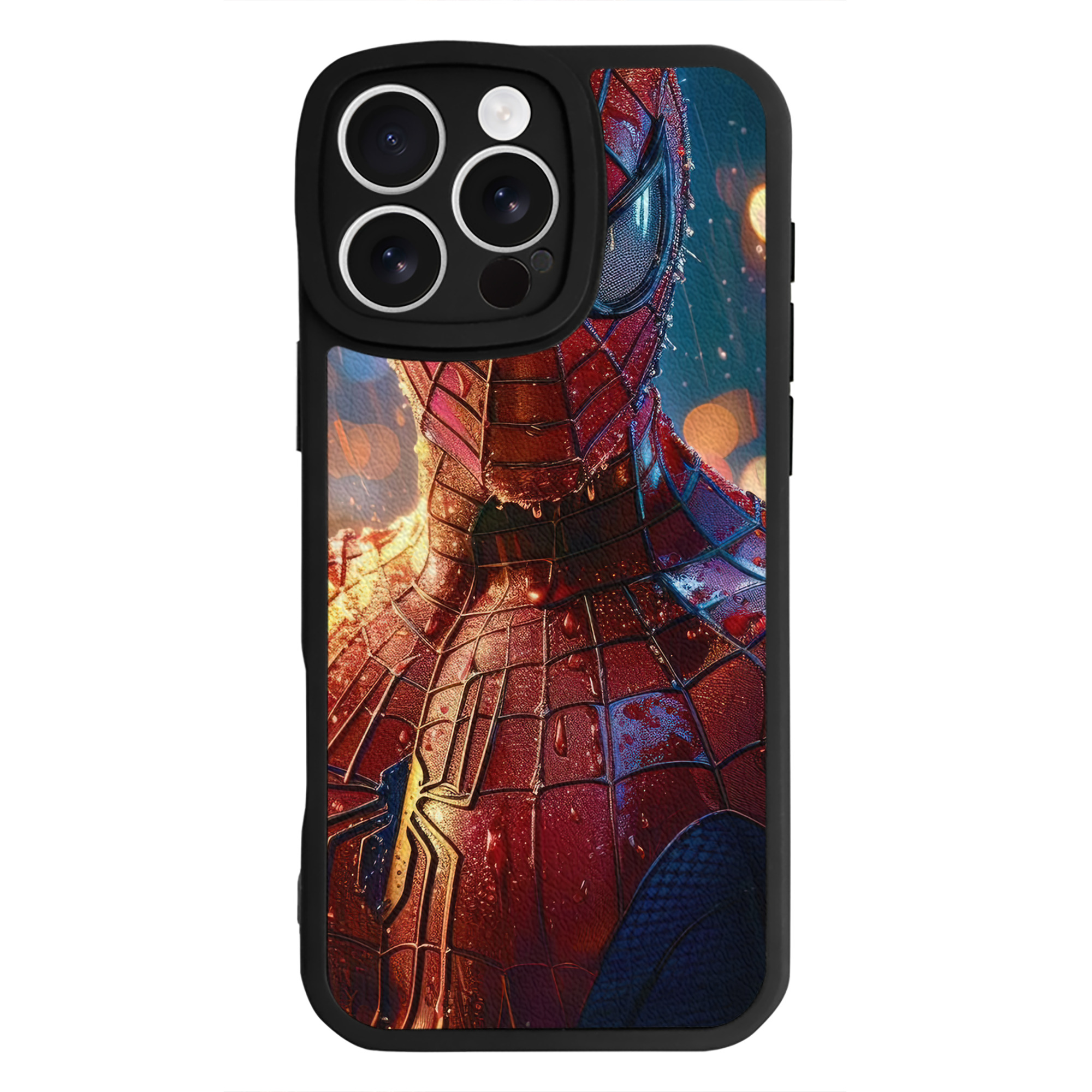 Spider Man スパイダーマン 【iPhone 16シリーズ対応】シリコンスマホケース（レザー調） 材質：シリコン